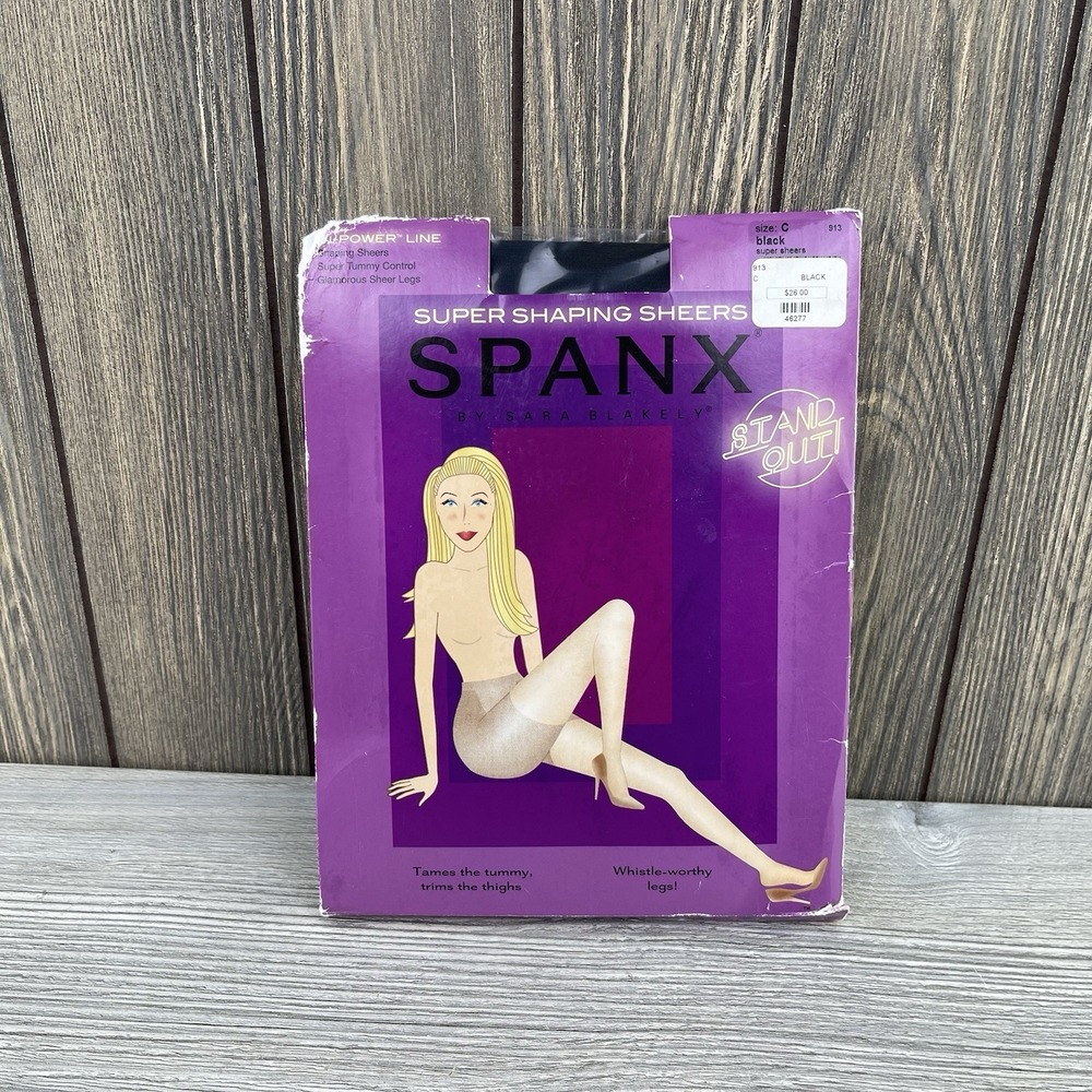 Spanx By Sara Blakey  Size C  Black  Super Shaping Sheers Style 913 New